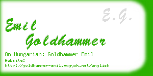emil goldhammer business card
